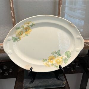 Vintage Taylor Smith Taylor Platter - Yellow Flowers